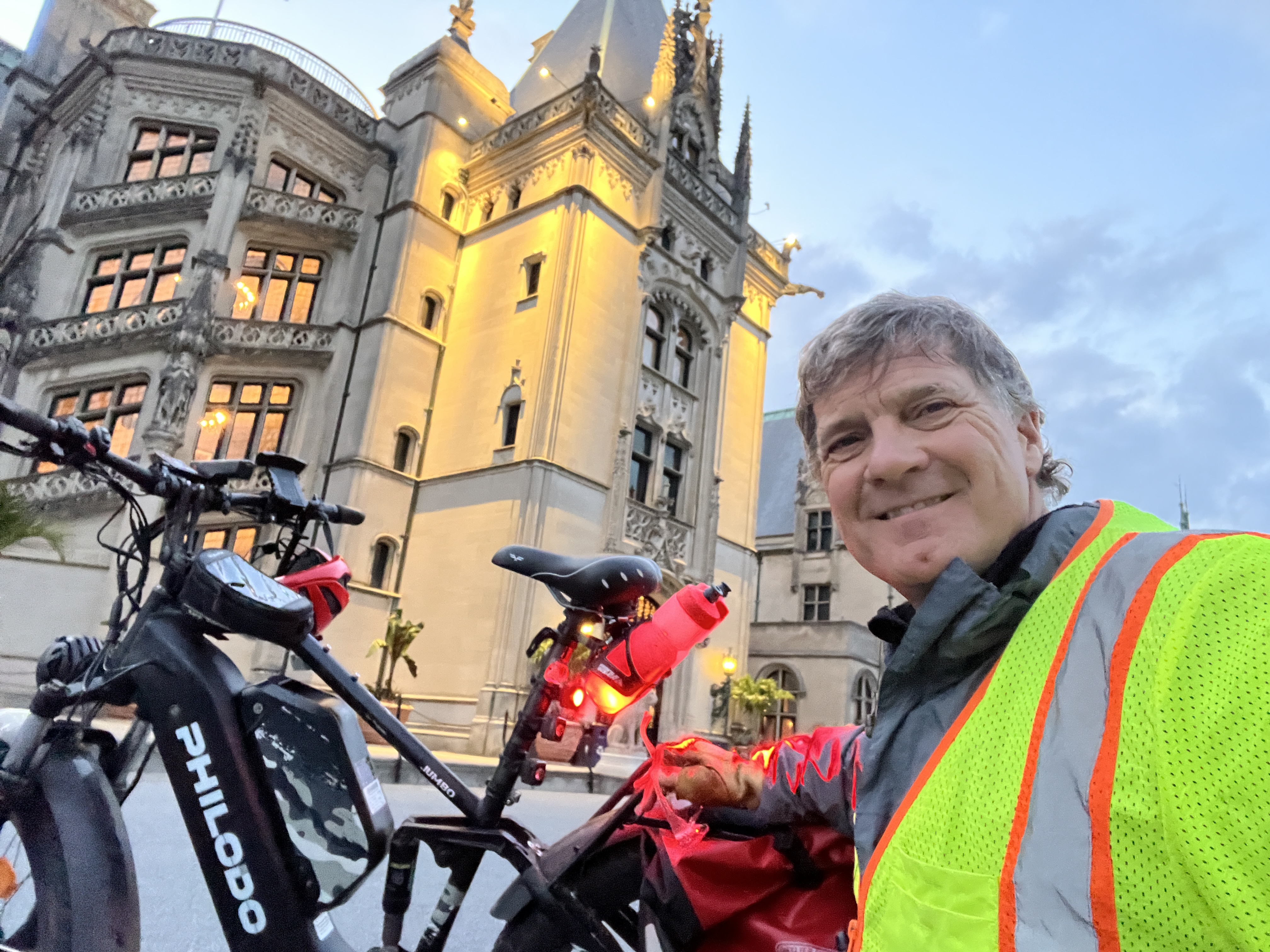 Rick Brown cycling at the Biltmore Estate