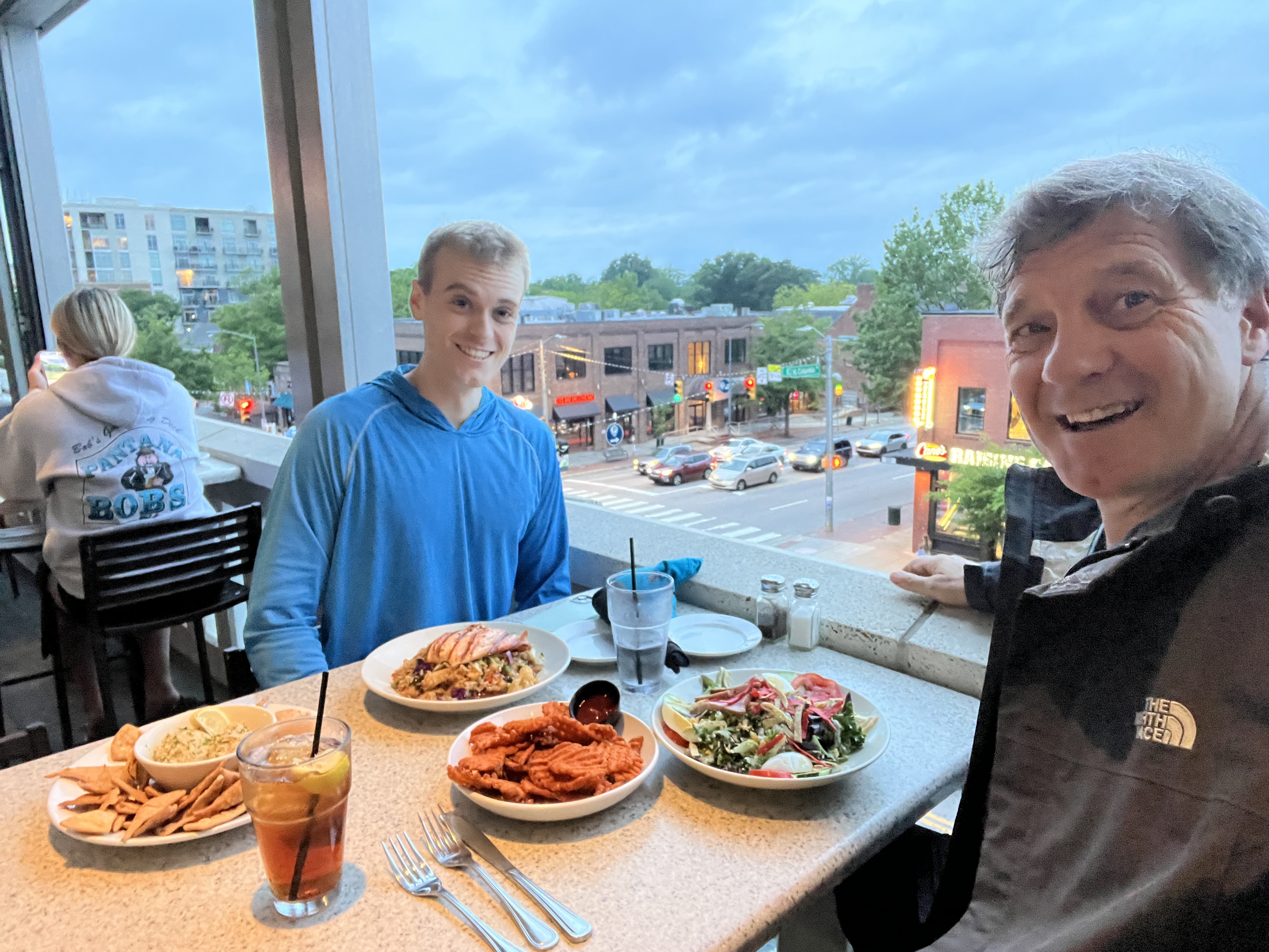Rick having dinner with one of his kids